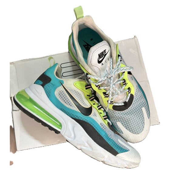 NIKE AIR MAX 270 REACT SE Oracle Aqua/Black/Ghost Green Size